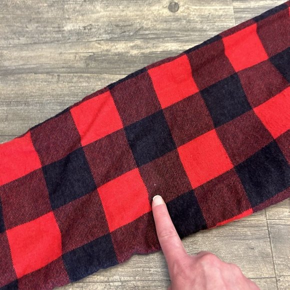 Vintage Van Heusen Winter weights Red Plaid Flannel Shirt Jacket Men XL Lined - Picture 8 of 10